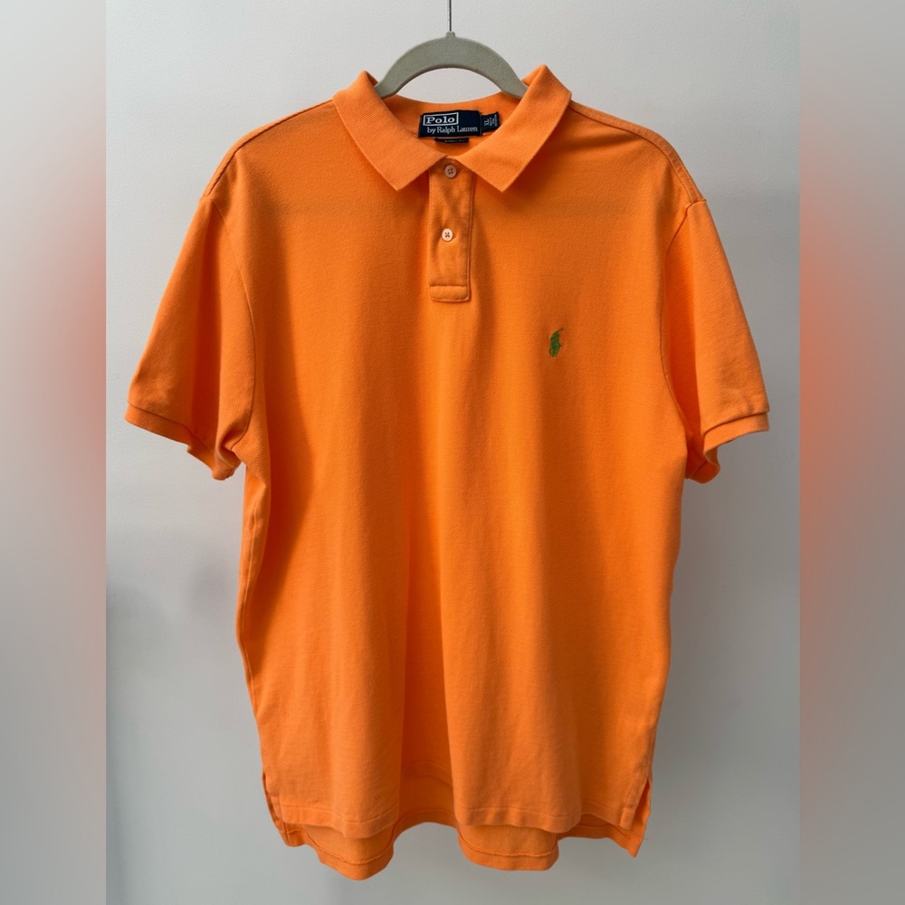 Polo by Ralph Lauren Vintage Custom Fit Polo Shirt in Orange, Size XL